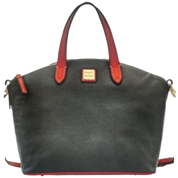 Dooney & Bourke Black Pebble Grain Leather Satchel NWT - Picture 3 of 6